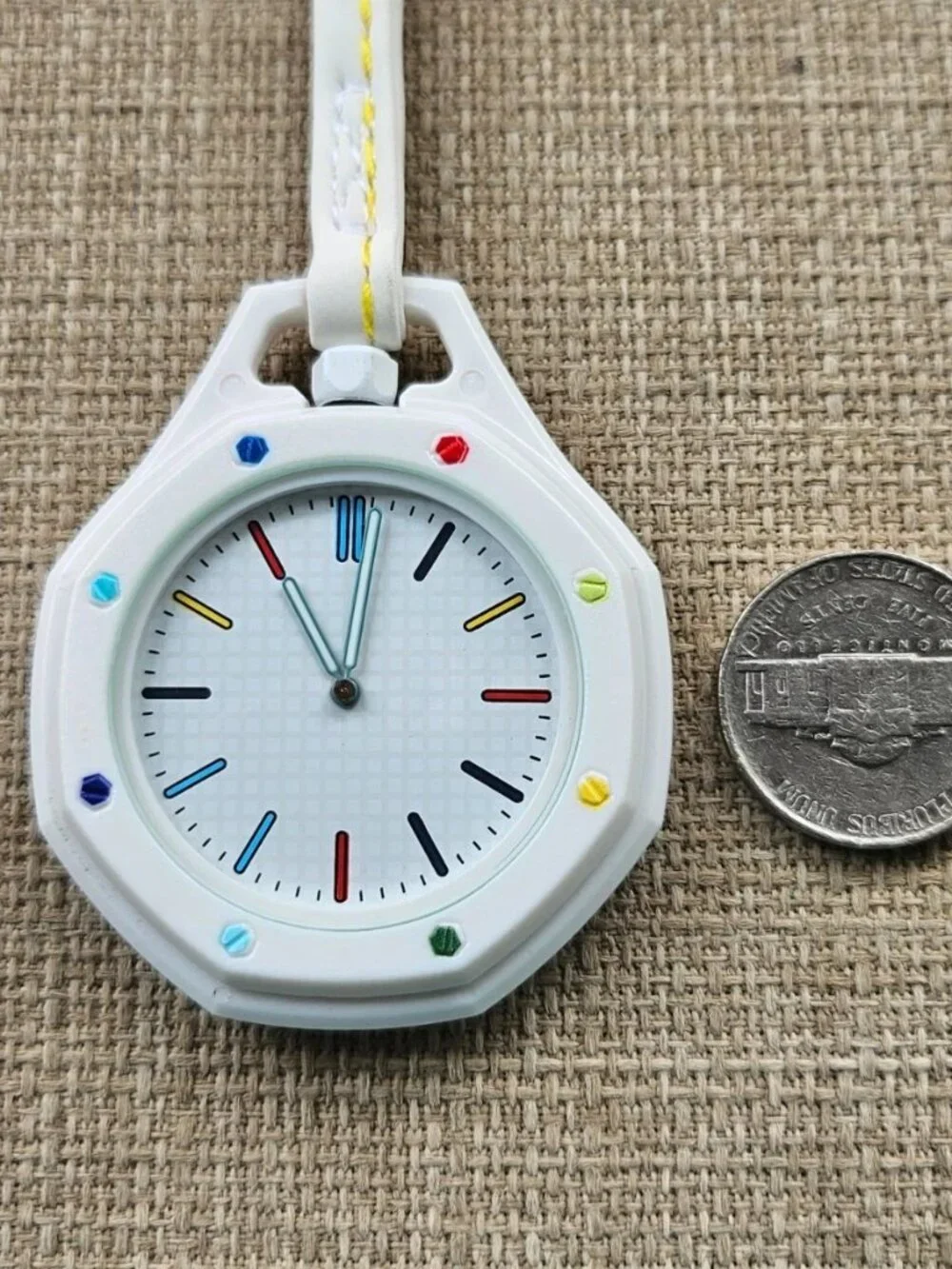 Fashion Hand Watch White Pocket Watch Quartz Analog Watch W/ Box Unbranded